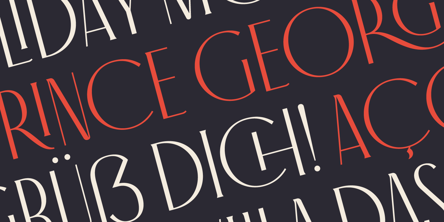 Beispiel einer Antiga Regular-Schriftart